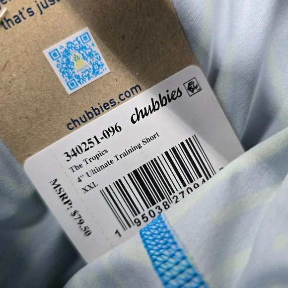 Chubbies Ultimate Training Short Mens XXL Black 4" Inseam 2-in-1 Liner Gecko - Picture 6 of 7